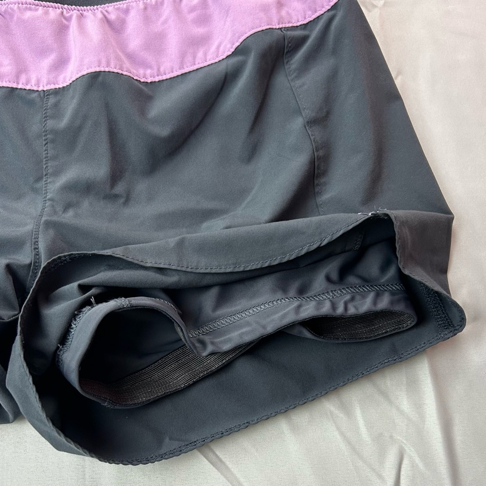 TITLE NINE Women’s Lined Exercise Run Shorts Black / Purple Size M - Picture 2 of 7